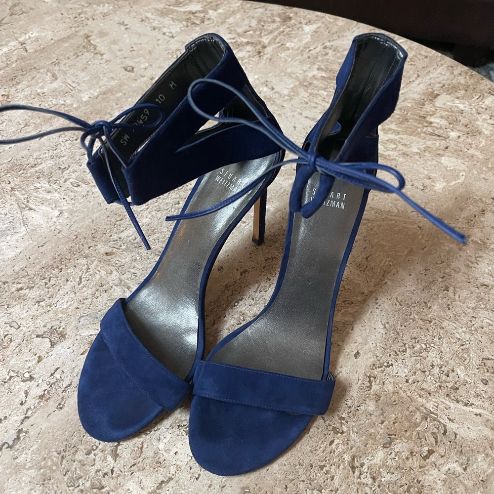 Stuart Weitzman Blue Heels Elegant Design